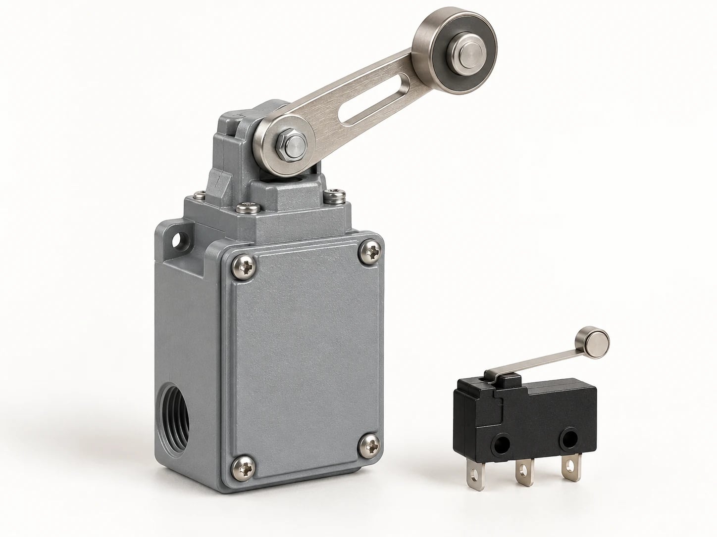 Limit and Micro Switch: AI-generated representative illustration; configuration may vary